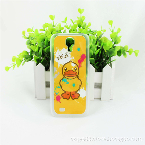 New Arrival Creative 3D Bling Swarovski Rubber Yellow Dark Hard Back Case for Samsung Galaxy S4 i9500